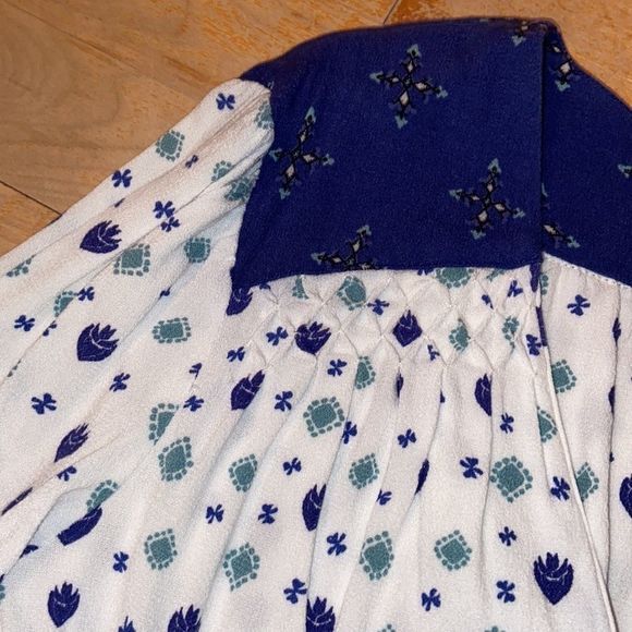 ⭐️ HP FREE PEOPLE Where We Roam Faux Wrap Cropped Printed Blouse - Picture 7 of 13